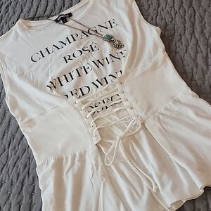 Express Corset Tee Graphic:Champagne  * Rose * White Wine * Red Wine * Prosecco